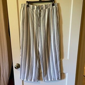 Soho Black and White Striped Trousers